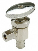 Zurn Polished Chrome Plate Quarter-Turn Supply Stop, Barb Inlet Type, 160 psi - QQTV40GX