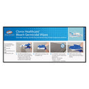Clorox Healthcare Bleach Germicidal Wipes, 12 X 12, Unscented, 110/Canister, 2/Carton - CLO30358CT
