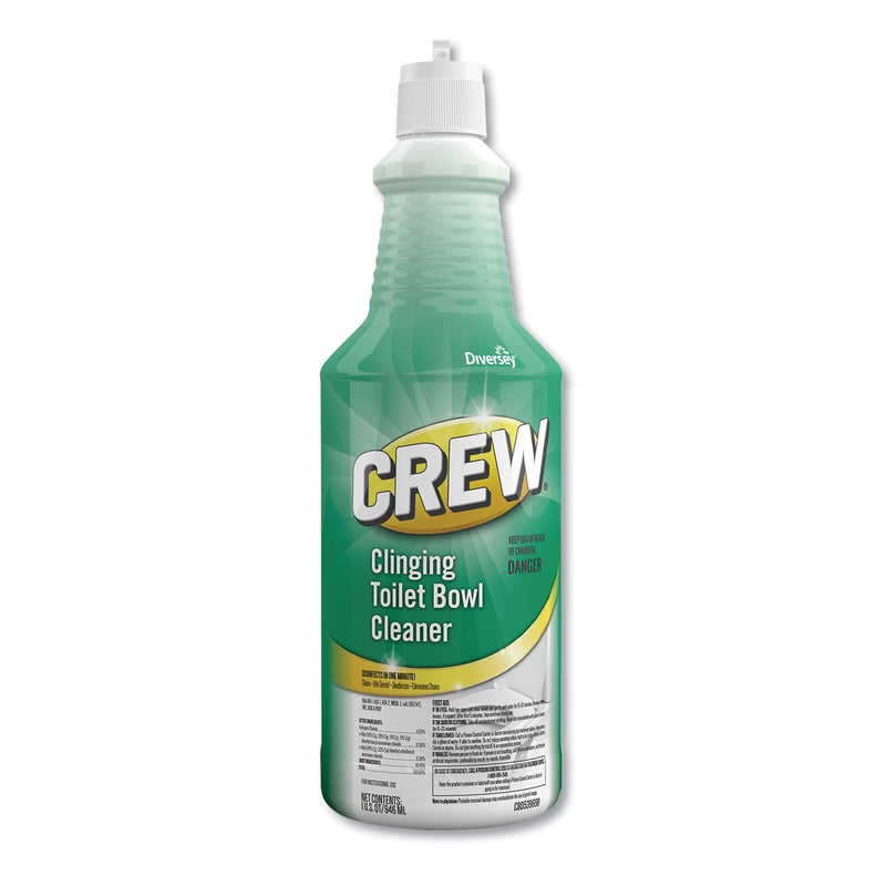 Diversey Crew Clinging Toilet Bowl Cleaner, Fresh Scent, 32 Oz Squeeze Bottle, 6/Carton - DVOCBD539698