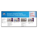 Clorox Healthcare Dispatch Cleaner Disinfectant Towels, 6 3/4 X 8, 150/Can, 8 Canisters/Carton - CLO69150