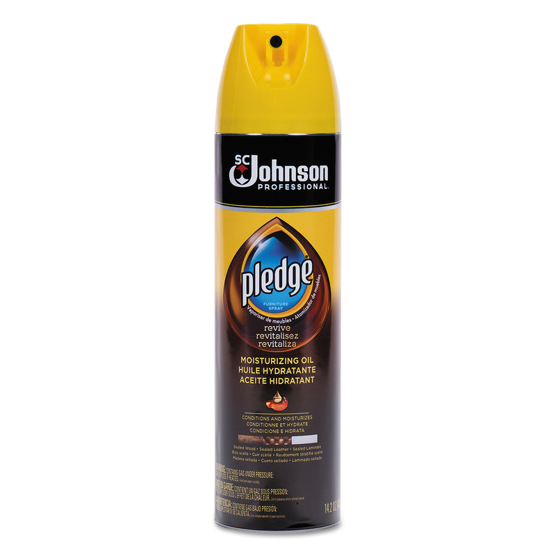 Pledge Furniture Polish, Revive Moisturizing Oil, 14.2 Oz Can, 6/Carton - SJN697264
