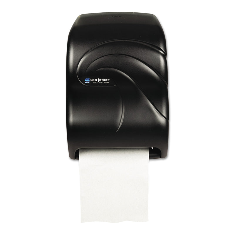 San Jamar Electronic Touchless Roll Towel Dispenser, 11 3/4 X 9 X 15 1/2, Black - SJMT1390TBK