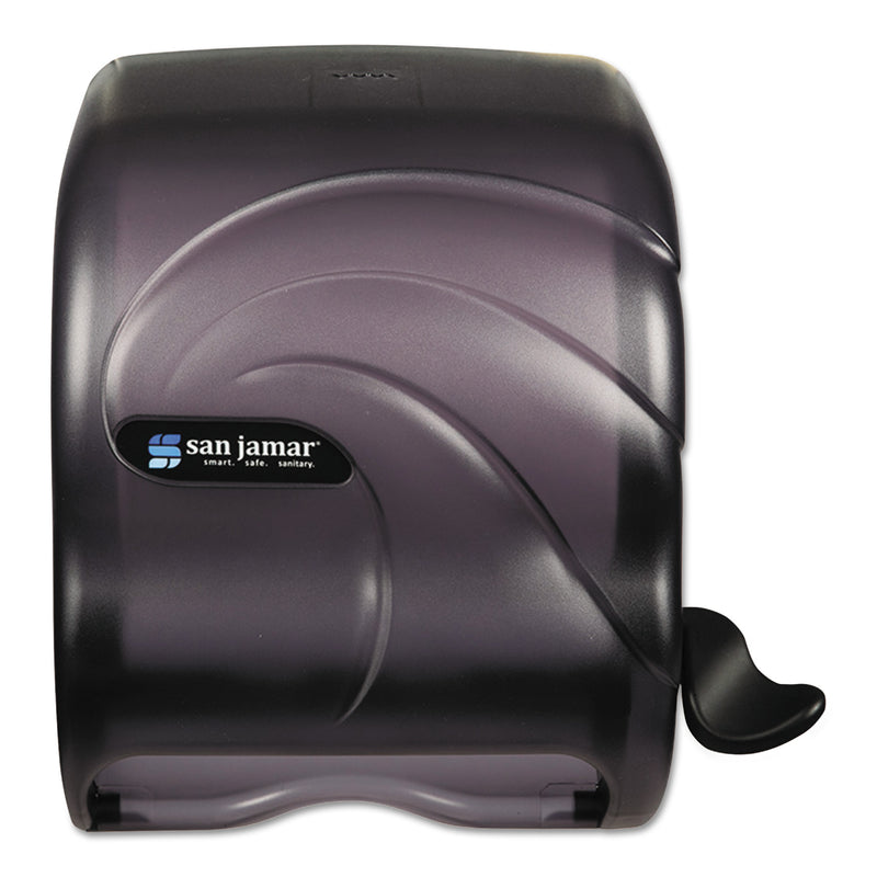San Jamar Element Lever Roll Towel Dispenser, Oceans, Black, 12 1/2 X 8 1/2 X 12 3/4 - SJMT990TBK