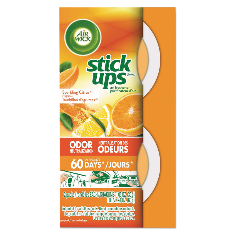 Air Wick Stick Ups Air Freshener, 2.1 Oz, Sparkling Citrus, 12/Carton - RAC85826CT