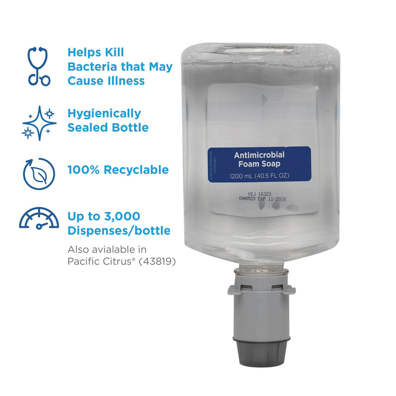 Georgia-Pacific Pacific Blue Ultra Soap Manual Refill, Antimicrobial, Unscented, 1200 Ml, 4/Carton - GPC43818