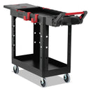 Rubbermaid Heavy Duty Adaptable Utility Cart, 2 Shelves, 17.8W X 46.2D X 36H, Black - RCP1997206