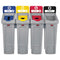Rubbermaid Slim Jim Recycling Station Kit, 92 Gal, 4-Stream Landfill/Paper/Plastic/Cans - RCP2007919