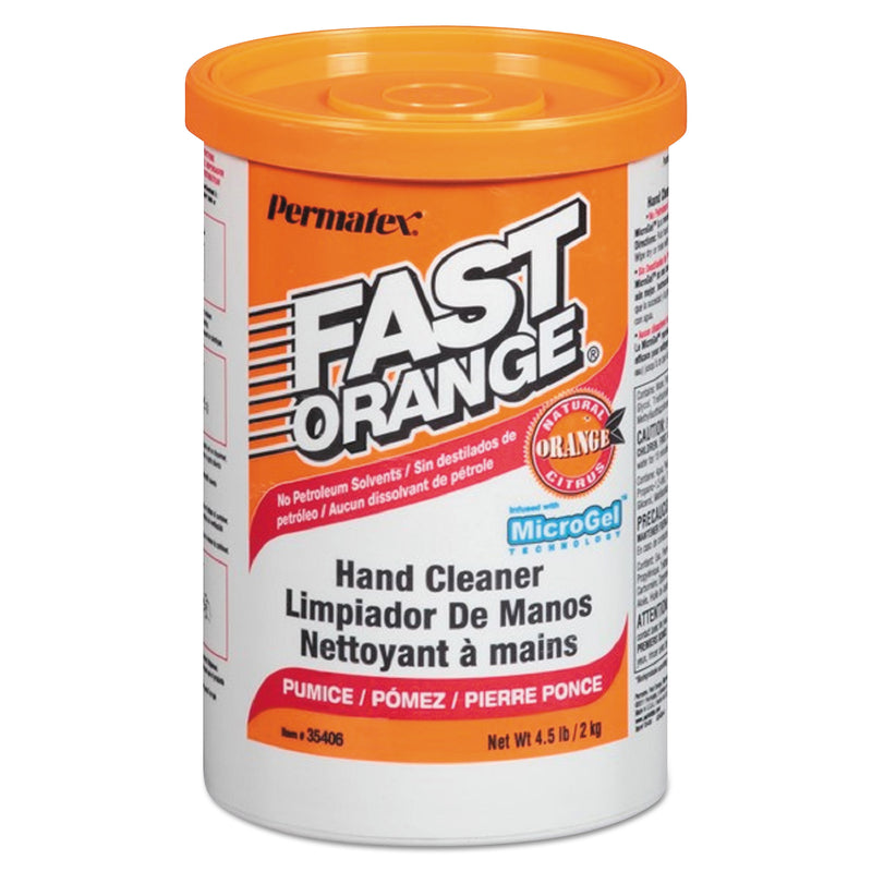 Fast Orange Pumice Hand Cleaner, Orange Scent, 4.5 Lbs Canister, 6/Carton - ITW35406CT