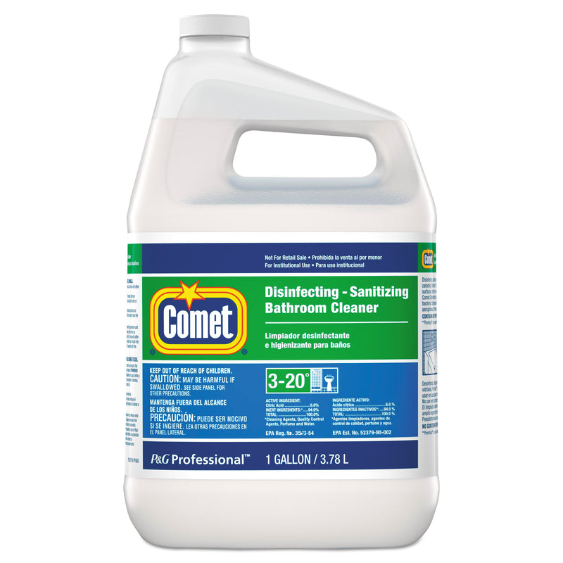 Comet Disinfecting-Sanitizing Bathroom Cleaner, One Gallon Bottle, 3/Carton - PGC22570CT