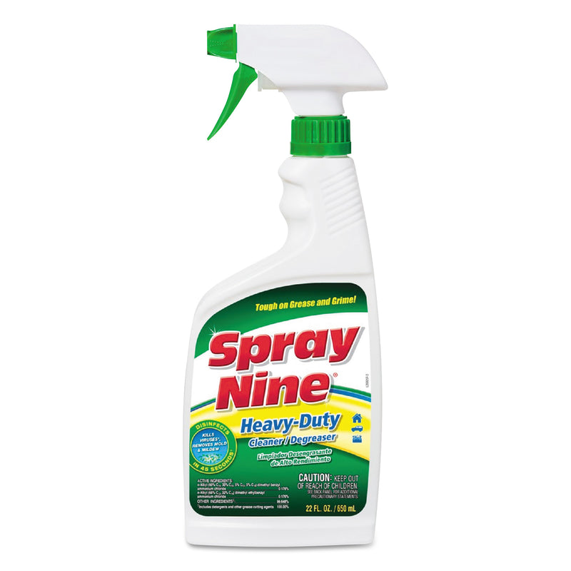 Spray Nine Heavy Duty Cleaner/Degreaser/Disinfectant, 22 Oz Spray Bottles, 12/Carton - ITW26825