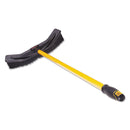Rubbermaid Maximizer Push-To-Center Broom, 18", Polypropylene Bristles, Yellow/Black - RCP2018727