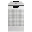 Rubbermaid Silhouette Waste Receptacle, Square, Steel, 29 Gal, Silver Metallic - RCPDCR24TSM