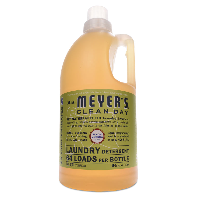 Mrs Meyer's Liquid Laundry Detergent, Lemon Verbena Scent, 64 Oz Bottle, 6/Carton - SJN651369