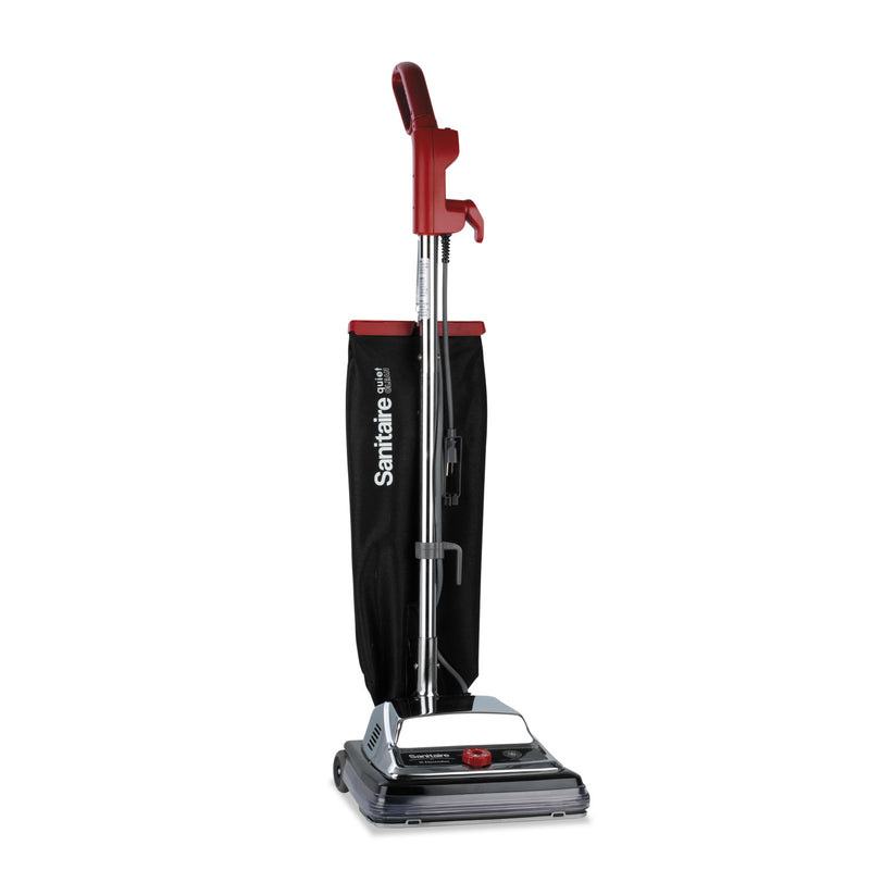 Sanitaire Tradition Quietclean Upright Vacuum, 18 Lb, Gray/Red/Black - EURSC889B