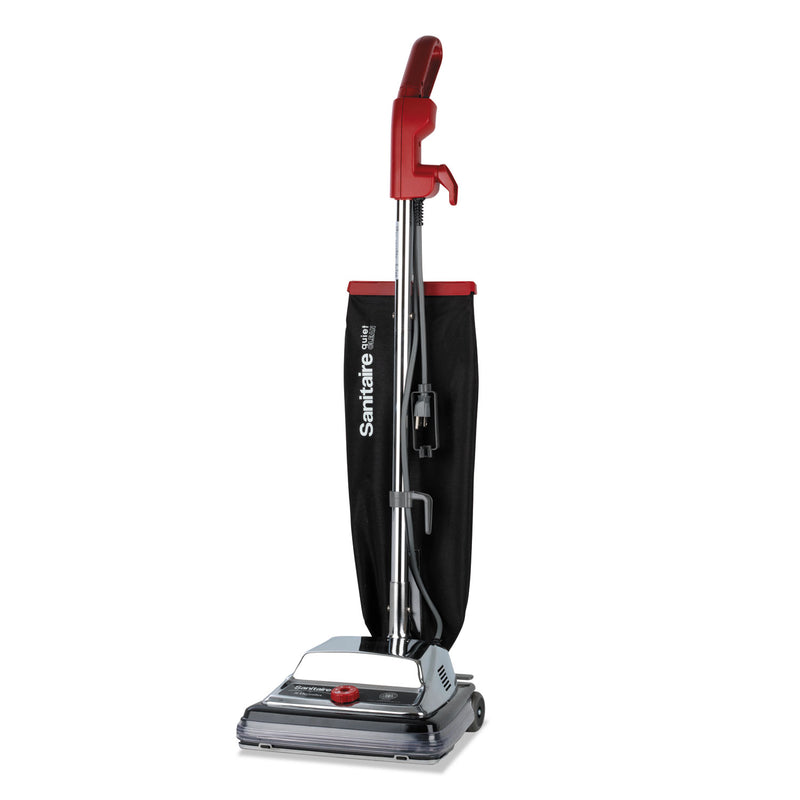 Sanitaire Tradition Quietclean Upright Vacuum, 18 Lb, Gray/Red/Black - EURSC889B