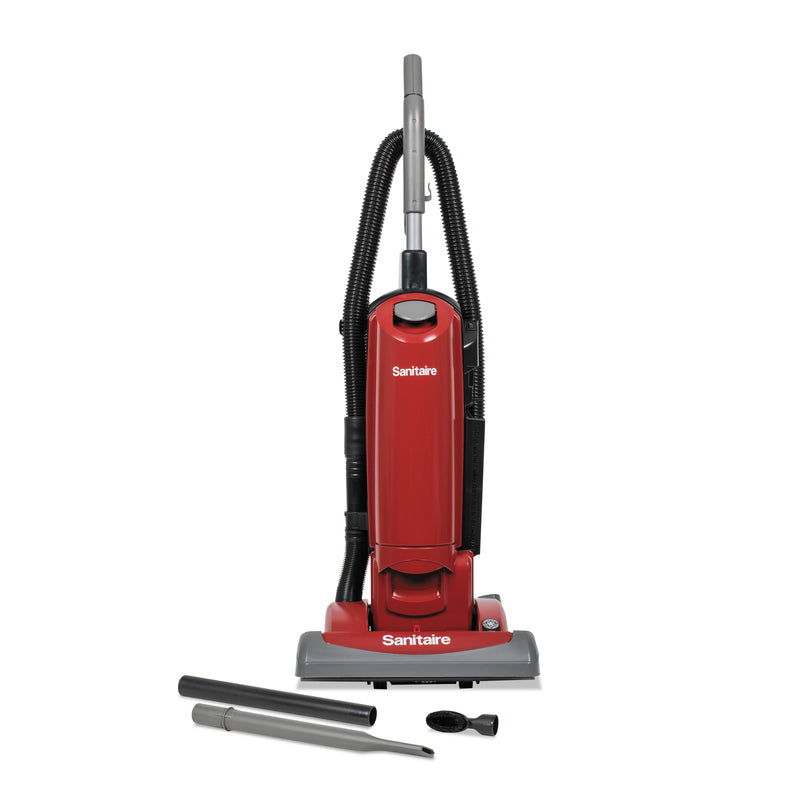 Sanitaire Force Quietclean Upright Bagged Vacuum, Sealed Hepa, 23 Lb, 4.5 Qt, Red - EURSC5815D