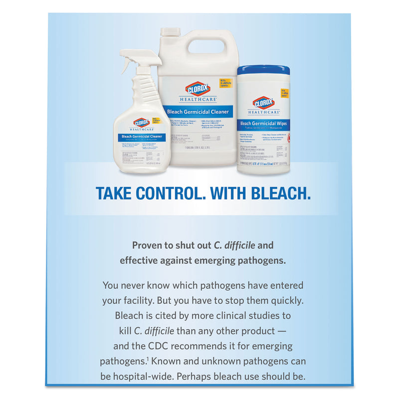 Clorox Healthcare Hospital Cleaner Disinfectant W/Bleach, 2Qt Refill - CLO68973EA
