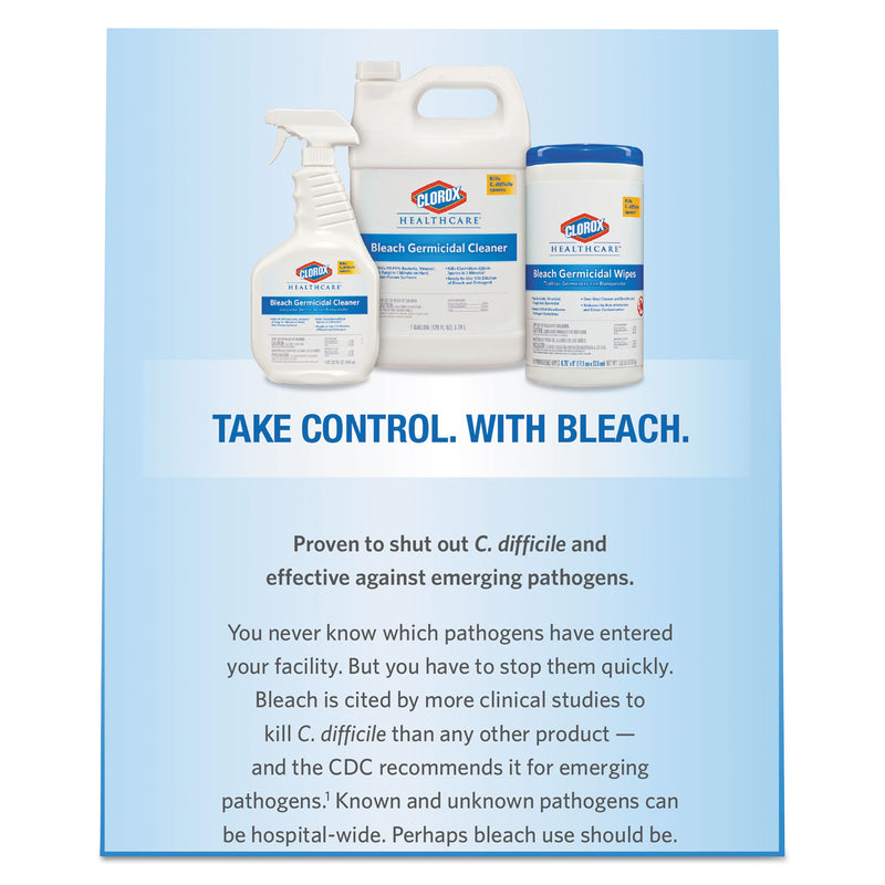 Clorox Healthcare Bleach Germicidal Wipes, X 9, Unscented,, 45 OFF