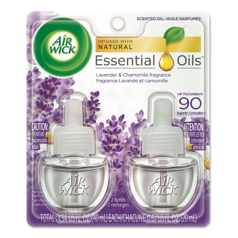 Air Wick Scented Oil Refill, Lavender & Chamomile, 0.67Oz, Purple, 2/Pack - RAC78473CT