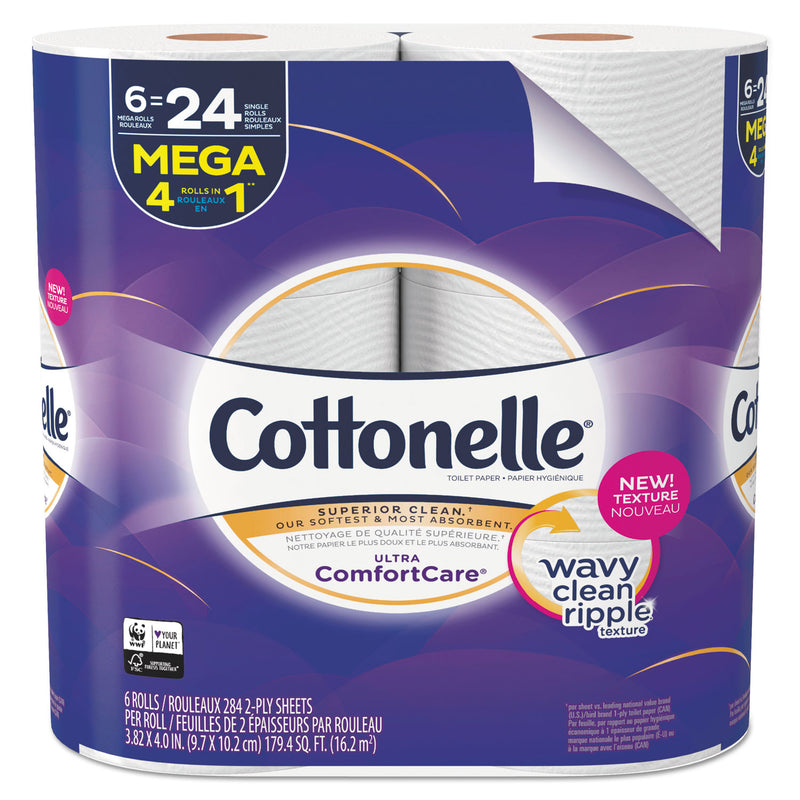 Cottonelle Ultra Comfortcare Toilet Paper, Septic Safe, 2-Ply, 284 Sheets/Roll, 6 Rolls/Pack, 36 Rolls/Carton - KCC48611