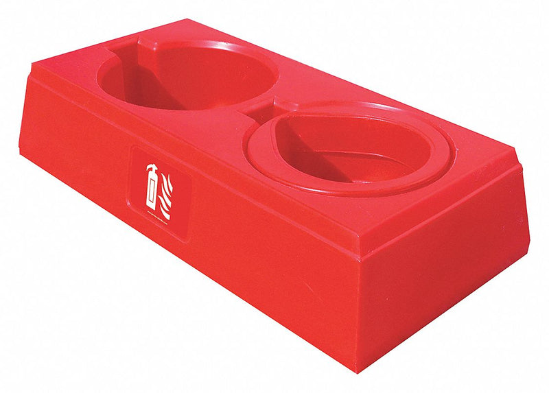 Flamefighter Red Fire Extinguisher Stand, Holds (2) 10 lb or 20 lb Fire Extinguishers - JFP02
