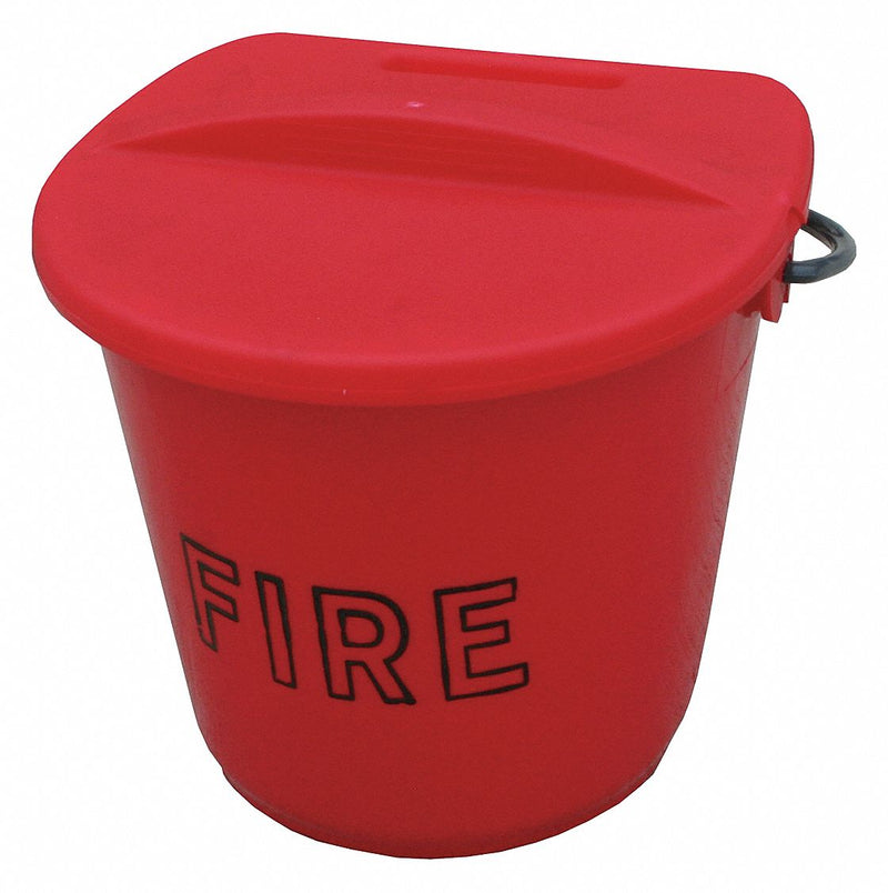 Flamefighter Fire Bucket, Holds 2.5 gal, Plastic - JPFB1
