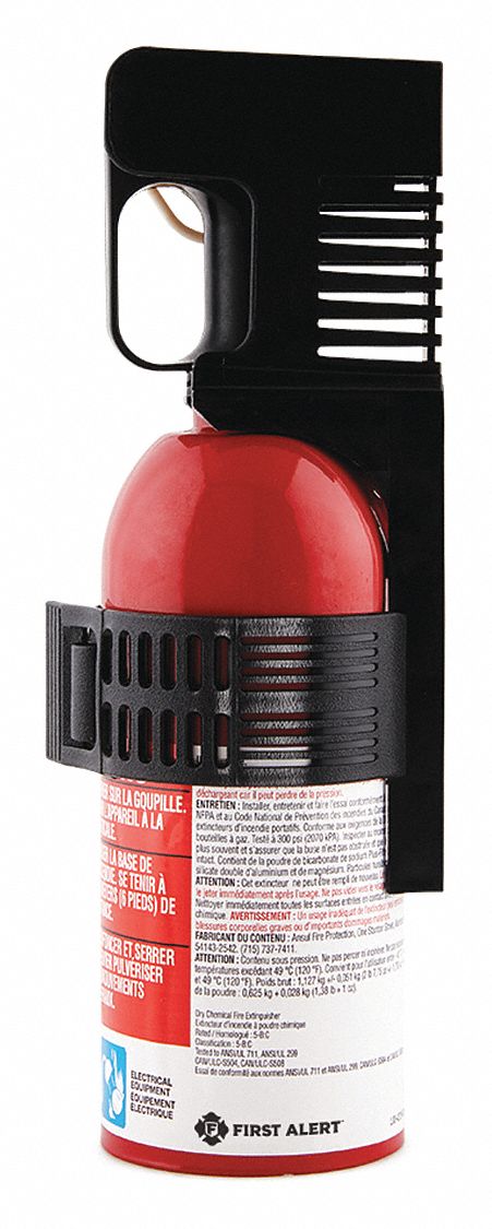 First Alert Fire Extinguisher, Dry Chemical, Sodium Bicarbonate, 2 lb, 5B:C UL Rating - AUTO5