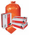 Tough Guy Trash Bag, 40 to 45 gal., LLDPE, Coreless Roll, Orange, PK 100 - 31DK85
