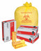 Tough Guy Biohazard Bags, 44 gal., HDPE, Yellow, Infectious Linen, PK 200 - 31DK91