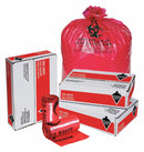 Tough Guy Biohazard Bags, 30 gal., LLDPE, Red, Infectious Waste, PK 100 - 31DK95