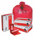 Tough Guy Biohazard Bags, 45 gal., LLDPE, Red, Infectious Waste, PK 50 - 31DL03