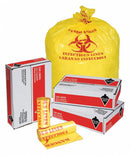 Tough Guy Biohazard Bags, 45 gal., LLDPE, Yellow, Infectious Linen, PK 100 - 31DL04