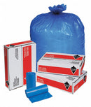 Tough Guy Biohazard Bags, 45 gal., LLDPE, Blue, No Legend, PK 100 - 31DL05