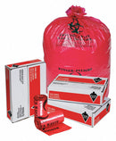 Tough Guy Biohazard Bags, 44 gal., LLDPE, Red, Infectious Waste, PK 25 - 31DL06