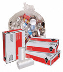 Tough Guy Trash Bag, 60 gal., LLDPE, Coreless Roll, Clear, PK 100 - 31DK39