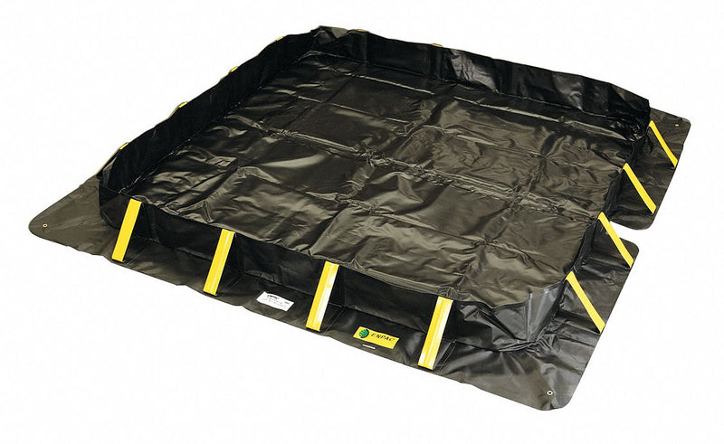 Enpac Spill Berm, 12 ft Length, 50 ft Width, 1 ft Height, Black Color - 48-12501-BK-SU