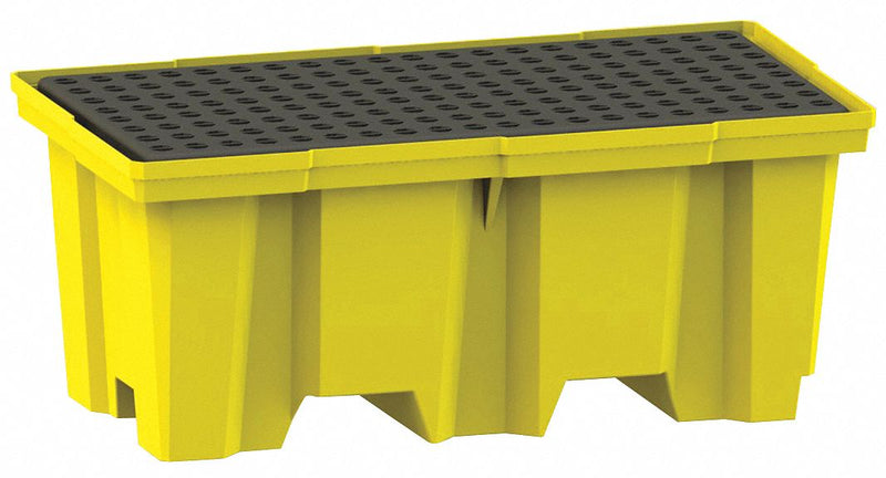 Enpac Spill Containment Pallets, Uncovered, 66 gal Spill Capacity, 2,000 lb - 5222-YE