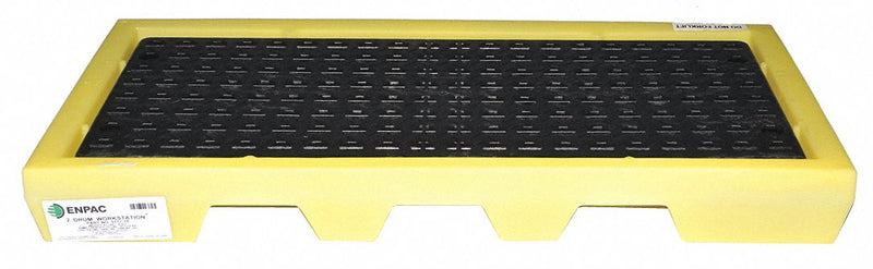 Enpac Spill Containment Pallets, Uncovered, 22 gal Spill Capacity, 2,400 lb - 5117-YE