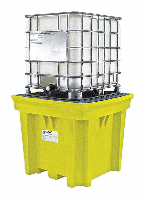 Enpac IBC Containment Unit, Uncovered, 330 gal Spill Capacity, 3,000 lb - 5460-YE-D