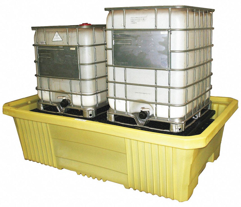 Enpac IBC Containment Unit, Uncovered, 750 gal Spill Capacity, 8,000 lb - 5480-YE-D