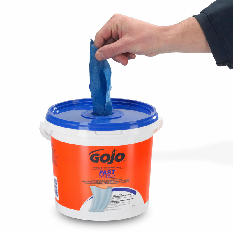 GOJO Citrus Fragrance Hand Cleaning Towels, 9 in x 10 in, 130 Wipes per Container, 4 PK - 6298-04