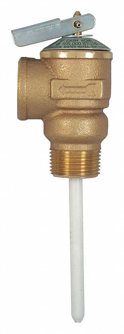 Sharkbite Temperature and Pressure Relief Valve, 500,000 BtuH, 150 psi, 7 7/8 in Thermostat Length - 16372-0150