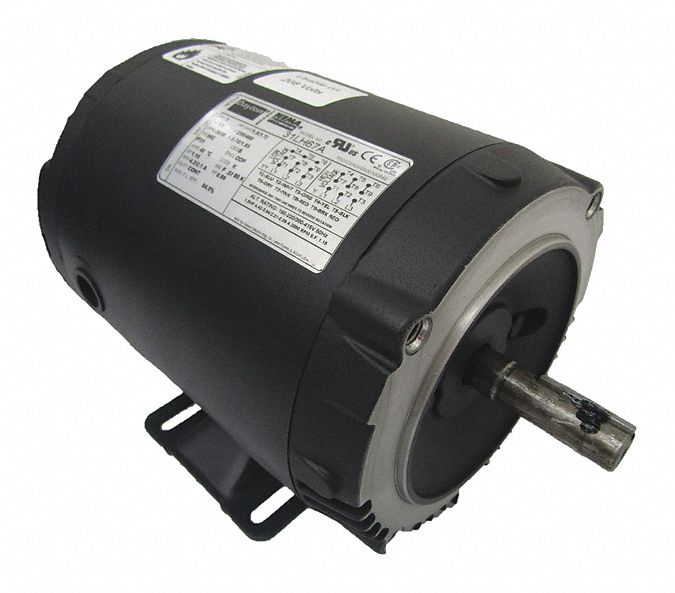Dayton 1 1/2 HP, General Purpose Motor, 3-Phase, 3510 Nameplate RPM, 230/460 Voltage, 56C Frame - 31LH67