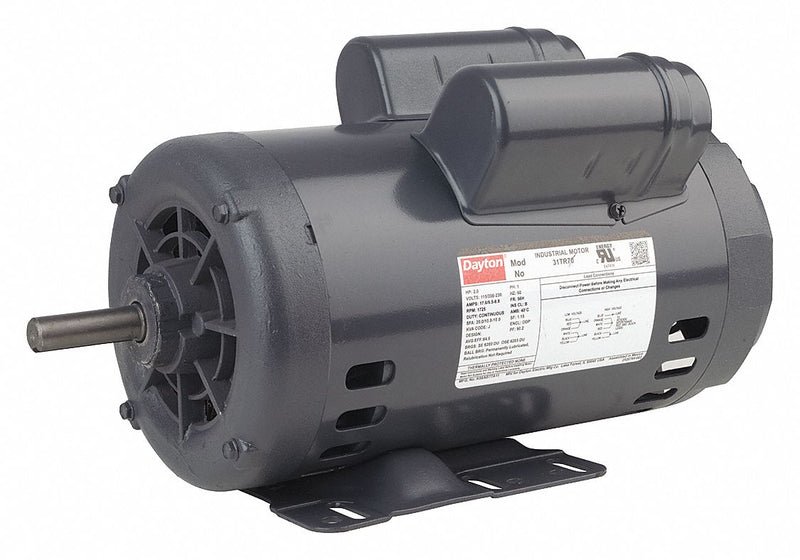 Dayton 1 HP, General Purpose Motor, Capacitor-Start/Run, 1725 Nameplate RPM, 115/208-230 Voltage - 31TR87