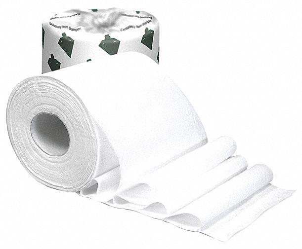 Tough Guy Toilet Paper Roll, Tough Guy, Standard Core, 2 Ply, 1 5/8 in Core Dia., PK 96 - 31TW73