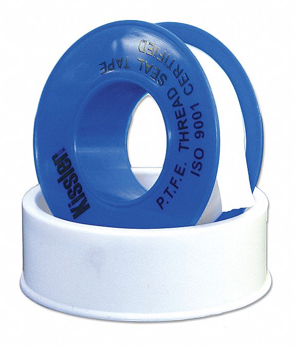 Kissler Thread Sealant Tape, PTFE, 1/2 in Width, 520 in Length, White Color - 36739