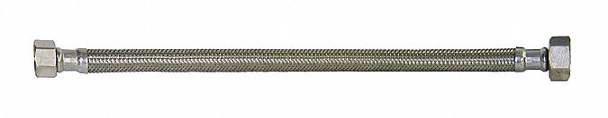 Kissler Faucet Connector, Hose Fittings Brass 1/2 in F Compression x Brass 1/2 in FIP, 5/16 in, 12 in - 88-1212
