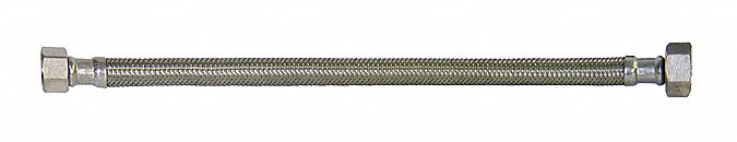 Kissler Faucet Connector, Hose Fittings Brass 1/2 in F Compression x Brass 1/2 in FIP, 5/16 in, 20 in - 88-1220