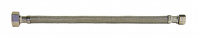 Kissler Faucet Connector, Hose Fittings Brass 3/8 in F Compression x Brass 1/2 in FIP, 5/16 in, 12 in - 88-2001
