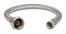 Kissler Toilet Connector, Hose Fittings Brass 3/8 in F Compression x Brass 7/8 in FIP, 5/16 in, 20 in - 88-2909